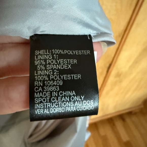 Tahari by Arthur S. Levine Grey Silver Embroidered Floral Long Formal Dress - Picture 4 of 6